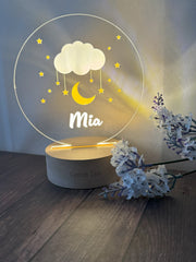 Custom Name Night Light Stars Lamp Gift for Girls Room Decor - Custom Baby Name Night Lights for Birthday