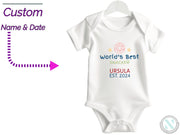 a white bodysuit with the words world's best snaker on it