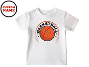 a white t - shirt with a basketball on it