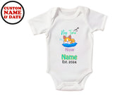 a long sleeved bodysuit with a dog on it