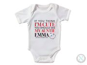 a white bodysuit that says if you think i'm cute you should see