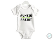 a white bodysuit with the words,'my grandpa is an artist '