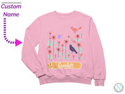 Custom Floral Pattern Autumn Sweatshirt Gift for Toddler Girls