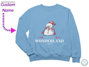 Personalized Winter Wonderland Text Christmas Sweatshirt for Toddler Girls