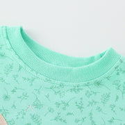 SkipStars Full Sleeve Cute Bunny with Bow Theme Girls Sweatshirt, Green