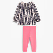 SkipStars Pink Maxi Top with Leggins