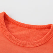 SkipStars Full Sleeve Bunny Print Girls Sweatshirt, Orange