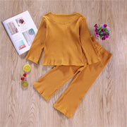 SkipStars 2 Piece Brown Top And Trouser Set