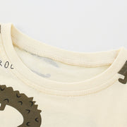 SkipStars Full Sleeve Crocodile Print Theme Boys T-Shirt, White