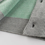 Cardigan à manches longues pour garçon sur le thème du crocodile mignon en gris