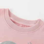 Robe Fille Manches Longues Bébé Cerf - Rose Rêve