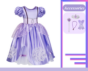 Robe inspirée de Rapunzel pour les filles violettes