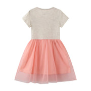 Kurzärmliges wunderschönes Twin Ducks süßes Mädchenkleid in Pink | Kleinkind Kind Baby Mädchen Kleid Geschenk Prinzessin Mädchen Sommerkleider Tücher 2-8 Jahre