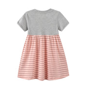 Short Sleeve Beautiful Cat Theme Girls Summer Dress