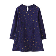 Long-Sleeve Santa&Stars Girls Dress