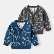 Long Sleeve Sweater Boys Cardigan Jumper