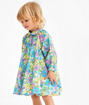 Langärmliges Kleid für Mädchen mit Blumenmuster