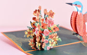 Personalized 3D Handmade Hummingbird & Flower Pop-Up Greeting Card Gift: Perfect for Thinking of You, Congrats, Birthday and Thank You