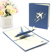Personalized Handmade 3D Airplane Pop-Up Greeting Card - Perfect for Birthdays, Congrats, Thank You & Thinking of You