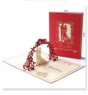 Couple Wedding Mr Mrs 3D Pop-Up Greeting Card - Handmade, Congratulate the happy couple & say Happy Wedding with a unique wedding gift