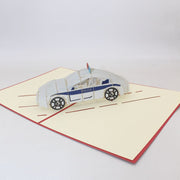 Personalized 3D Kids Police Car Pop Up Birthday Handmade Greeting Card - Ideal for Birthday Thinking of You, Congrats, Thank You, & More!