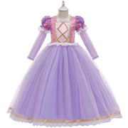 Kids Princess Rapunzel Inspired Girls Dress in Pink and Purple