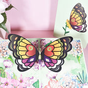 Personalized Handmade 3D Flying Butterfly Pop-up Greeting Card: for Birthday Wishes Perfect for Birthdays, Congrats, Weddings & Thank You
