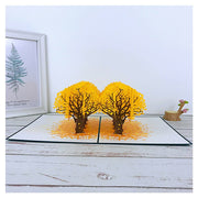 Personalized 3D Handmade Autumn Ginkgo Tree Pop-Up Greeting Card - Perfect for Birthdays, Congrats, Thinking of You & Thank You!