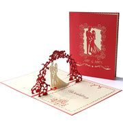 Couple Wedding Mr Mrs 3D Pop-Up Greeting Card - Handmade, Congratulate the happy couple & say Happy Wedding with a unique wedding gift
