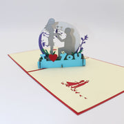 Personalized 3D Romantic Day Proposal Pop-Up Greeting Card - Handmade, Perfect for Popping Question to her, Congratulating, or Saying Love
