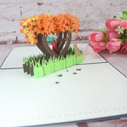 Romantic Handmade 3D Pop-Up Heart Forest Theme Love Greeting Card - Perfect for Birthday, Congratulations, Engagement, Wedding or Thank You