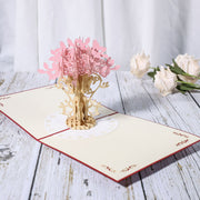 Personalized 3D Flowers Blooming Handmade Pop Up Greeting Card - Perfect for Thinking of You, Congrats, Wedding or Thank You!