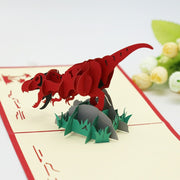 Bring Joy with Dinosaur 3D Pop-Up Kids Greeting Card - Handmade Birthday Card for Kids, Ideal for Congrats, Thanks, Thinking of You & More