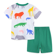 Short Sleeve Dinosaur Boys T-shirt with Shorts Set