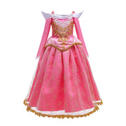 Princess Aurora Inspired Girls Dress