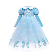 Princesse Elsa Reine des Neiges Inspiré Filles Robe Cosplay Costume