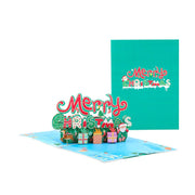 Personalized Xmas Pop-Up Christmas Greeting Card | Handcrafted Christmas Wish Card Congratulations & Merry Christmas Card Festive Gift
