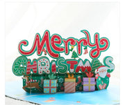Personalized Xmas Pop-Up Christmas Greeting Card | Handcrafted Christmas Wish Card Congratulations & Merry Christmas Card Festive Gift