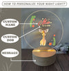 Personalized Night Light Gift for Kids Giraffe Lamp For Room Decor - Custom Your Baby Name on Lamp Gift