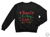 a black sweatshirt with a christmas message on it