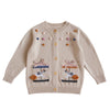 Cardigan en coton mélangé avec patch brodé