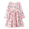 SkipStars Full Sleeve Beautiful Unicorn Floral Pattern Girls Dress, Pink