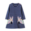 Zebra Stripped 2 in 1 Kleid ,Blau