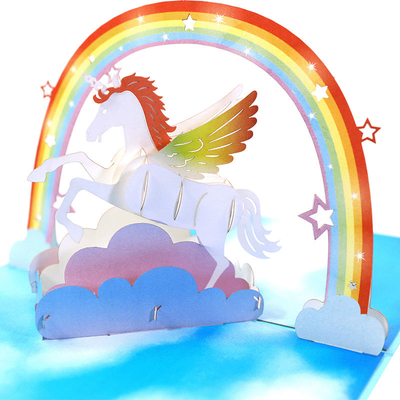 Carte Joyeux Anniversaire Licorne Et Arc-en-ciel : Envoyer une