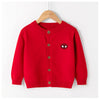 Cardigan à manches longues et col rond pour garçon, multicolore