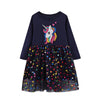 Magical Unicorn Tulle Dress, Navy Blue