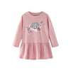 SkipStars Baby Deer Full Sleeve Dress - Dreamy Pink