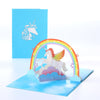 Handgefertigte Regenbogen-Einhorn-Pop-Up-Geburtstagskarte Grußkarte