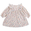 SkipStars Girls  floral Print Full Sleeve Dress White