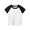 WHITE A& BLACK RAGLAN STYLE T-SHIRT - SkipStars